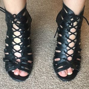 MIA®️ CUTE OUT LACE UP WEDGES SHOES.